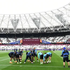 Arsenal's Pre-Match Warm-Up at West Ham United's London Stadium (Premier League 2022-23)