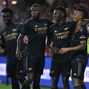 Arsenal's Pre-Season Victory: Nketiah, Jesus, Saka, and Tavares Celebrate Goals Against Orlando City SC