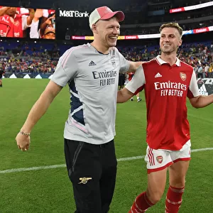 Arsenal's Ramsdale and Holding: A Moment of Relief and Camaraderie Post-Match at M&T Bank Stadium