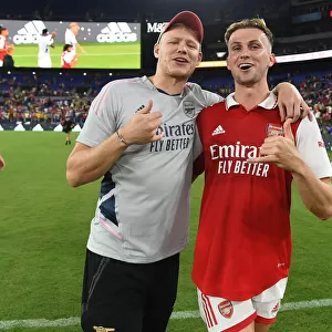 Arsenal's Ramsdale and Holding Post-Match in Baltimore: Pre-Season Friendly Against Everton, 2022