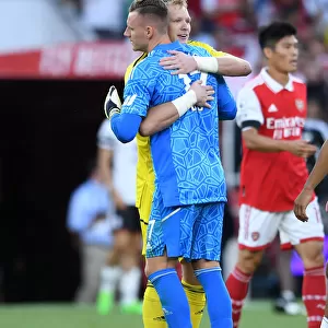 Arsenal's Ramsdale and Leno Clash in Arsenal FC vs Fulham FC Premier League Showdown (2022-23)