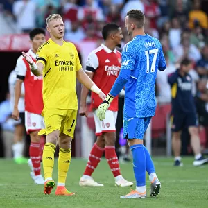 Arsenal's Ramsdale and Leno Clash in Arsenal vs. Fulham Premier League Showdown (2022-23)