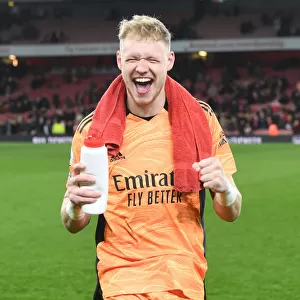 Arsenal's Ramsdale: Thrilling Victory Celebration vs. Leicester City (Premier League 2021-22)
