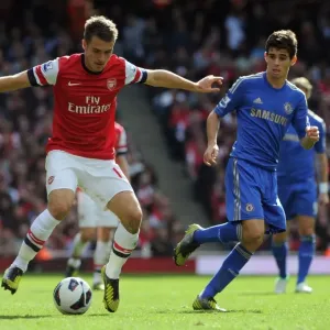 Arsenal's Ramsey Clashes with Chelsea's Oscar in Premier League Showdown Arsenal's Ramsey Clashes with Chelsea's Oscar in Premier League Showdown