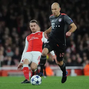 Arsenal's Ramsey Faces Off Against Robben in Champions League Showdown Arsenal's Ramsey Faces Off Against Robben in Champions League Showdown