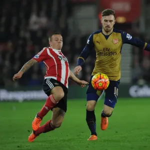 Arsenal's Ramsey Outwits Southampton's Clasie: Premier League Battle (December 2015)