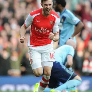 Arsenal's Ramsey Scores Second Goal vs. West Ham in 2015 Premier League