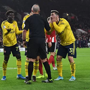 Arsenal's Reaction: Bukayo Saka and Sead Kolasinac Dispute Referee's Call at Sheffield United