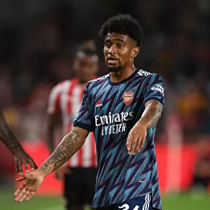 Arsenal's Reiss Nelson in Action against Brentford in 2021-22 Premier League