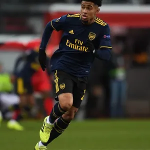 Arsenal's Reiss Nelson in Action: Standard Liege vs Arsenal, UEFA Europa League (December 2019) Arsenal's Reiss Nelson in Action: Standard Liege vs Arsenal, UEFA Europa League (December 2019)