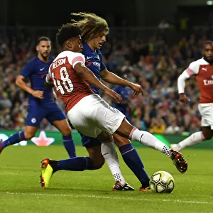 Arsenal's Reiss Nelson Clashes with Chelsea's Ethan Ampadu in Pre-Season Friendly, 2018