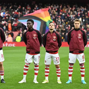 Arsenal's Rising Stars: Smith Rowe, Saka, Cedric, and Odegaard Unite Before Arsenal vs. Brentford