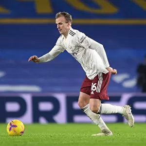 Arsenal's Rob Holding in Action against Brighton & Hove Albion - Premier League 2020-21