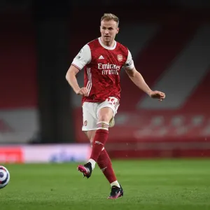 Arsenal's Rob Holding in Action against Everton - Premier League 2020-21 Arsenal's Rob Holding in Action against Everton - Premier League 2020-21
