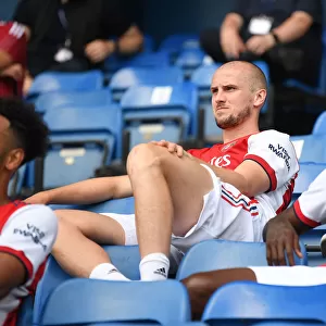 Arsenal's Rob Holding in Action at Ibrox Stadium during Rangers Pre-Season Friendly, 2021