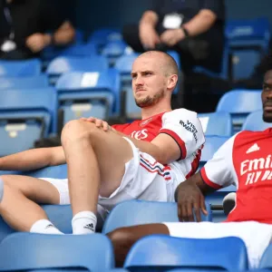 Arsenal's Rob Holding in Action at Ibrox Stadium during Rangers Pre-Season Friendly, 2021