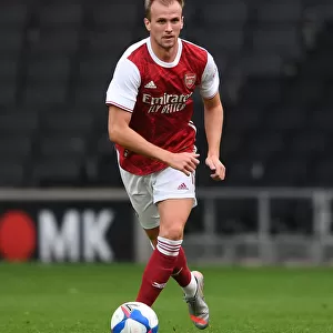 Arsenal's Rob Holding in Action: MK Dons vs Arsenal (2020-21) Pre-Season Friendly