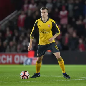 Arsenal's Rob Holding in Action at Southampton FA Cup Match, 2017