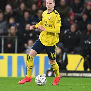 Arsenal's Rob Holding in FA Cup Action Against AFC Bournemouth