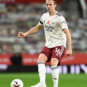Arsenal's Rob Holding at Empty Old Trafford: Manchester United vs Arsenal, 2020-21 Premier League