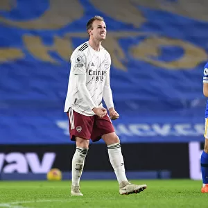 Arsenal's Rob Holding Reacts After Brighton & Hove Albion Clash (Premier League 2020-21)