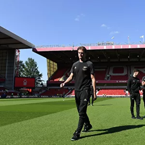 Arsenal's Rob Holding Scouts Nottingham Forest Pitch Ahead of Premier League Clash