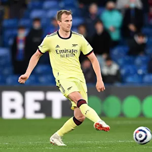 Arsenal's Rob Holding: Unyielding Determination at Selhurst Park during Crystal Palace vs Arsenal, Premier League 2020-21