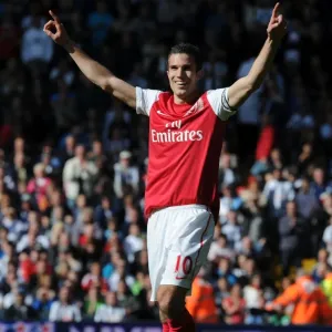 Arsenal's Robin van Persie Celebrates Victory Over West Bromwich Albion (2011-12) Arsenal's Robin van Persie Celebrates Victory Over West Bromwich Albion (2011-12)