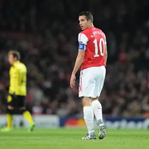 Arsenal's Robin van Persie Faces Borussia Dortmund in the 2011-12 UEFA Champions League