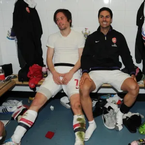 Arsenal's Rosicky and Arteta Celebrate Victory Over Newcastle United (2012-13) Arsenal's Rosicky and Arteta Celebrate Victory Over Newcastle United (2012-13)