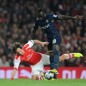 Arsenal's Rosicky Faces Off Against Southampton's Mane in League Cup Clash Arsenal's Rosicky Faces Off Against Southampton's Mane in League Cup Clash