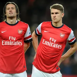 Arsenal's Rosicky and Ramsey in Action against Liverpool (2013-14) Arsenal's Rosicky and Ramsey in Action against Liverpool (2013-14)