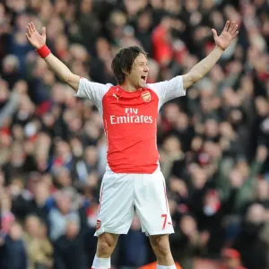 Arsenal's Rosicky Scores Second Goal Against Everton in 2014-15 Premier League Arsenal's Rosicky Scores Second Goal Against Everton in 2014-15 Premier League