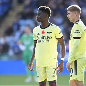 Arsenal's Saka and Smith Rowe in Action against Leicester City - Premier League 2021-22