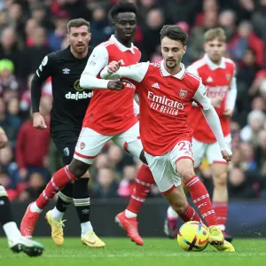 Arsenal's Saka and Vieira in Action against AFC Bournemouth, Premier League 2022-23 Arsenal's Saka and Vieira in Action against AFC Bournemouth, Premier League 2022-23