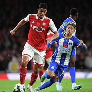 Arsenal's Saliba Outsmarts Brighton's Sarmiento in Carabao Cup Clash