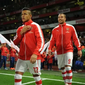 Arsenal's Sanchez and Podolski in Action against Southampton (Capital One Cup 2014/15) Arsenal's Sanchez and Podolski in Action against Southampton (Capital One Cup 2014/15)