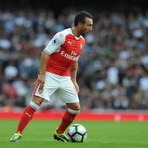 Arsenal's Santi Cazorla in Action: Arsenal vs Swansea City (2016-17)