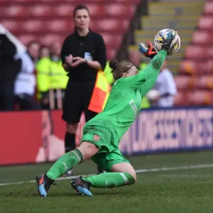 Arsenal's Sari van Veenendaal Stops Manchester City's Penalty in FA WSL Continental Cup Final