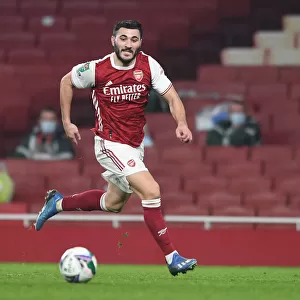 Arsenal's Sead Kolasinac in Action at Empty Emirates: Carabao Cup Quarterfinal vs Manchester City