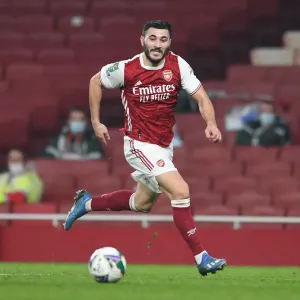 Arsenal's Sead Kolasinac in Action at Empty Emirates: Carabao Cup Quarterfinal vs Manchester City Arsenal's Sead Kolasinac in Action at Empty Emirates: Carabao Cup Quarterfinal vs Manchester City