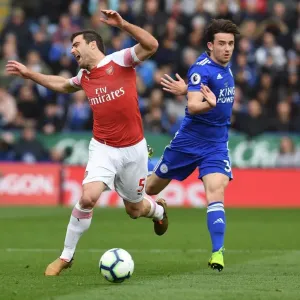 Arsenal's Sead Kolasinac Tripped by Leicester's Ben Chilwell in Intense Premier League Clash Arsenal's Sead Kolasinac Tripped by Leicester's Ben Chilwell in Intense Premier League Clash