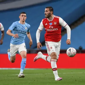 Arsenal's Sead Kolasinac at Wembley: FA Cup Semi-Final Battle Against Manchester City