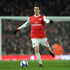 Arsenal's Sebastien Squillaci Celebrates FA Cup Victory Over Leyton Orient (5-0)