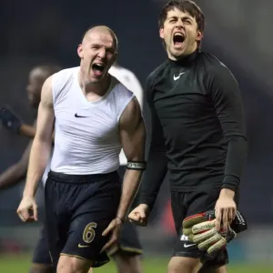 Arsenal's Senderos and Fabianski: Carling Cup Victory Celebration vs. Blackburn Rovers