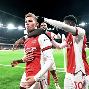 Arsenal's Smith Rowe and Nketiah: Celebrating Goals Against West Ham