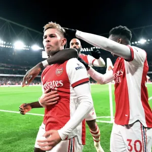 Arsenal's Smith Rowe and Nketiah: Celebrating Goals Against West Ham Arsenal's Smith Rowe and Nketiah: Celebrating Goals Against West Ham