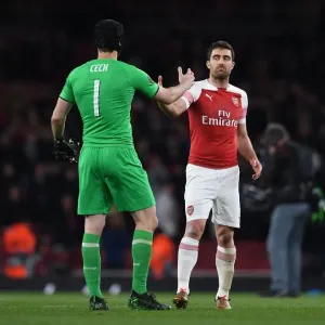 Arsenal's Sokratis and Petr Cech: United in Europa League Semi-Final Battle
