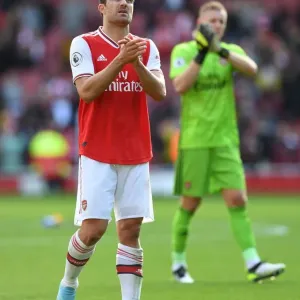 Arsenal's Sokratis Reacts After Arsenal FC vs AFC Bournemouth, Premier League 2019-20 Arsenal's Sokratis Reacts After Arsenal FC vs AFC Bournemouth, Premier League 2019-20