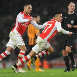 Arsenal's Star Duo: Sanchez and Oxlade-Chamberlain Celebrate FA Cup Goals vs Hull City
